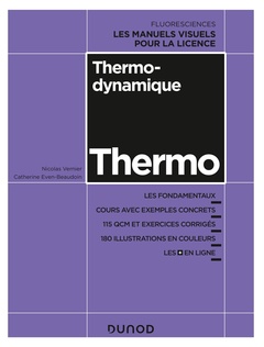Couverture de l’ouvrage Thermodynamique - Cours, exercices et méthodes