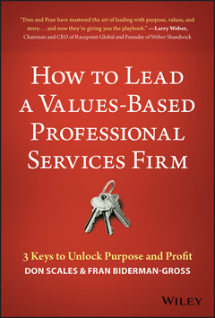 Couverture de l’ouvrage How to Lead a Values-Based Professional Services Firm