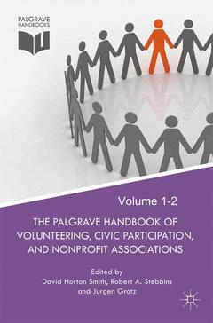 Couverture de l’ouvrage The Palgrave Handbook of Volunteering, Civic Participation, and Nonprofit Associations