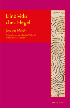 Couverture de l’ouvrage L'individu chez Hegel