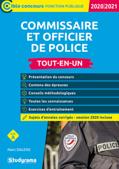 Couverture de l’ouvrage Commissaire de police et officier de police 2020/2021