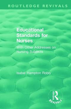 Couverture de l’ouvrage Educational Standards for Nurses