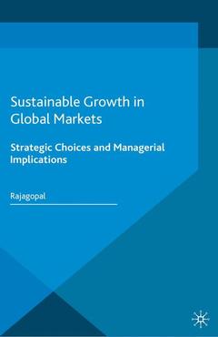 Cover of the book Sustainable Growth in Global Markets