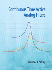Couverture de l’ouvrage Continuous Time Active Analog Filters