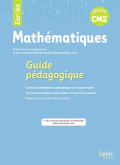 Couverture de l’ouvrage Eurêka CM2 - Guide pédagogique 2020