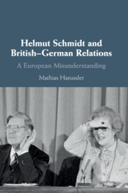 Couverture de l’ouvrage Helmut Schmidt and British-German Relations
