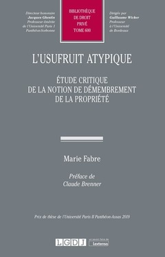 Cover of the book L'usufruit atypique