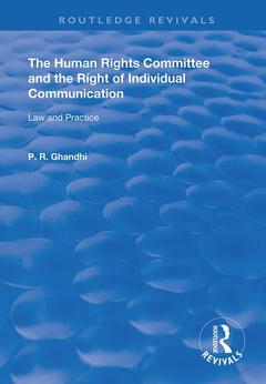 Couverture de l’ouvrage The Human Rights Committee and the Right of Individual Communication