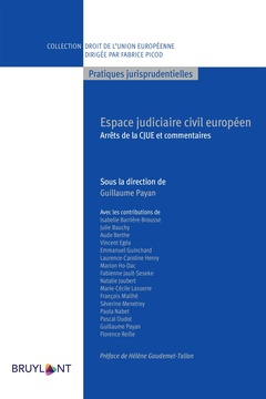 Couverture de l’ouvrage Espace judiciaire civil européen