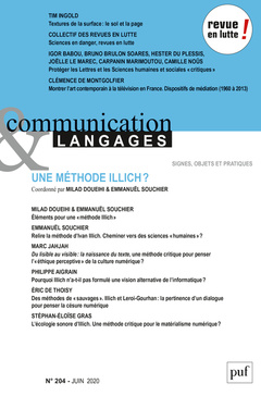 Couverture de l’ouvrage Communication et langages 2020, N.204