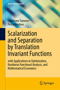 Couverture de l’ouvrage Scalarization and Separation by Translation Invariant Functions