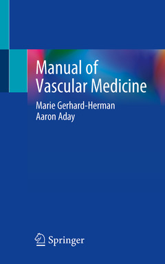 Couverture de l’ouvrage Manual of Vascular Medicine