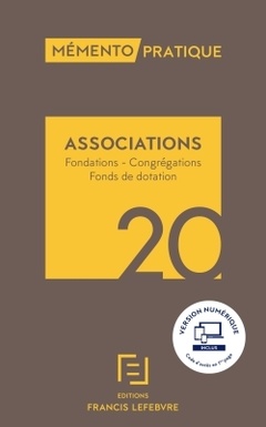 Couverture de l’ouvrage Memento associations, fondations, congregations et fonds de dotation 2020