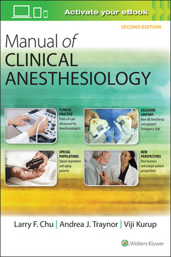 Couverture de l’ouvrage Manual of Clinical Anesthesiology