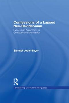 Couverture de l’ouvrage Confessions of a Lapsed Neo-Davidsonian