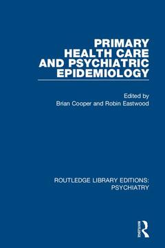 Couverture de l’ouvrage Primary Health Care and Psychiatric Epidemiology