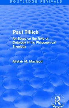 Couverture de l’ouvrage Routledge Revivals: Paul Tillich (1973)