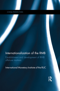 Couverture de l’ouvrage Internationalization of the RMB
