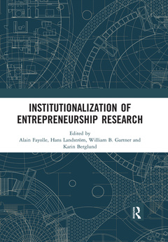 Couverture de l’ouvrage Institutionalization of Entrepreneurship Research