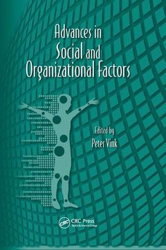 Couverture de l’ouvrage Advances in Social and Organizational Factors