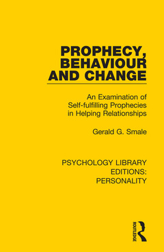 Couverture de l’ouvrage Prophecy, Behaviour and Change