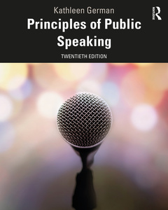 Couverture de l’ouvrage Principles of Public Speaking