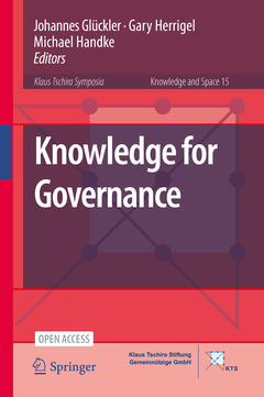 Couverture de l’ouvrage Knowledge for Governance