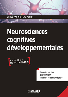 Couverture de l’ouvrage Neurosciences cognitives développementales
