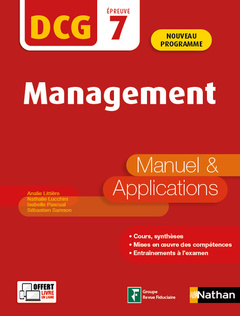 Couverture de l’ouvrage Management - DCG - Epreuve 7 - Manuel et applications - 2020