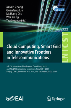 Couverture de l’ouvrage Cloud Computing, Smart Grid and Innovative Frontiers in Telecommunications