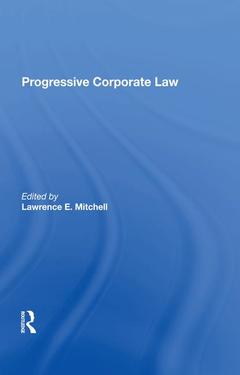 Couverture de l’ouvrage Progressive Corporate Law