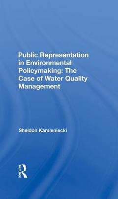 Couverture de l’ouvrage Public Representation In Environmental Policymaking