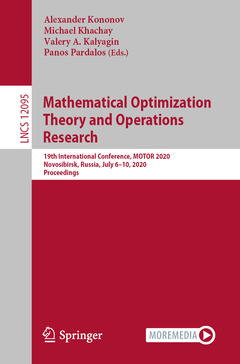 Couverture de l’ouvrage Mathematical Optimization Theory and Operations Research