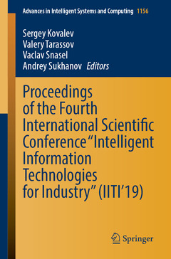 Cover of the book Proceedings of the Fourth International Scientific Conference “Intelligent Information Technologies for Industry” (IITI'19)