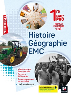Couverture de l’ouvrage Passerelles - HISTOIRE-GEOGRAPHIE-EMC 1re Bac Pro - Ed. 2020 - Livre élève
