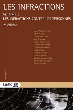 Cover of the book Les infractions contre les personnes