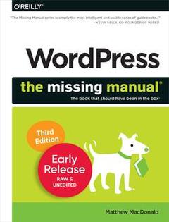 Couverture de l’ouvrage WordPress: The Missing Manual