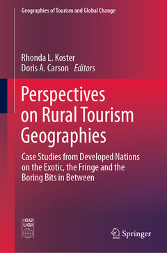 Couverture de l’ouvrage Perspectives on Rural Tourism Geographies