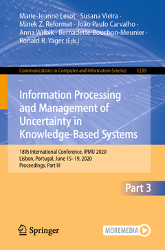 Couverture de l’ouvrage Information Processing and Management of Uncertainty in Knowledge-Based Systems