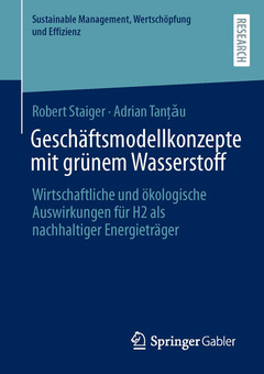 Cover of the book Geschäftsmodellkonzepte mit grünem Wasserstoff