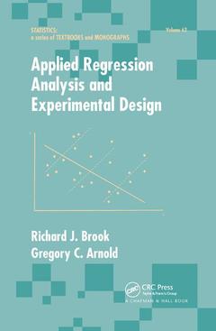 Couverture de l’ouvrage Applied Regression Analysis and Experimental Design