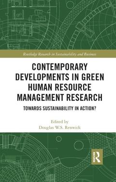 Couverture de l’ouvrage Contemporary Developments in Green Human Resource Management Research
