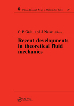 Couverture de l’ouvrage Recent Developments in Theoretical Fluid Mechanics