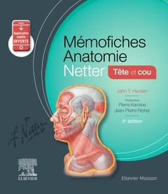 Couverture de l’ouvrage Mémofiches Anatomie Netter - Tête et cou