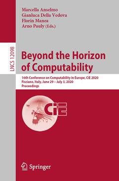 Couverture de l’ouvrage Beyond the Horizon of Computability