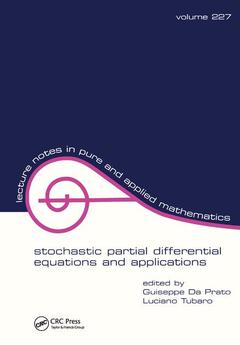 Couverture de l’ouvrage Stochastic Partial Differential Equations and Applications
