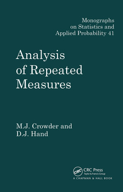 Couverture de l’ouvrage Analysis of Repeated Measures