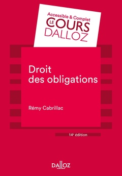 Cover of the book Droit des obligations. 14e éd.