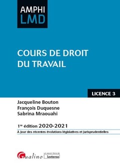 Cover of the book Cours de droit du travail