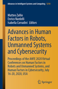 Couverture de l’ouvrage Advances in Human Factors in Robots, Drones and Unmanned Systems